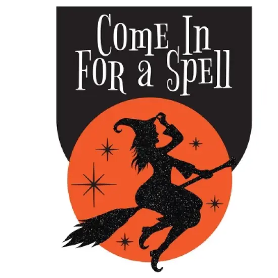 Briarwood Lane Halloween Burlap Garden Flag 12x18 For Outdoor Come in For a Spell For Halloween Garden Flag Flags For Outside image {4}