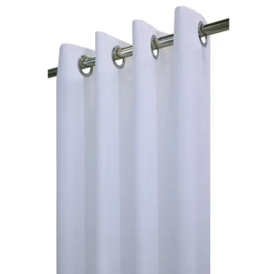 Commonwealth Seascapes Light Filtering Satiny Look and Feel Provide Privacy Grommet Outdoor Panel Pair White image {2}