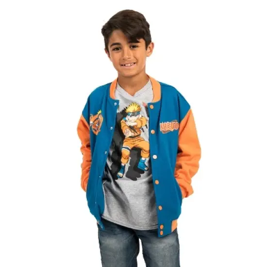 Naruto Blue and Orange Youth Bomber Jacket image {2}