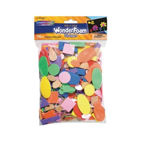 Creativity Street&reg; WonderFoam&reg; Peel & Stick Shapes, Assorted Shapes, Colors & Sizes, 720 Pieces image {3}