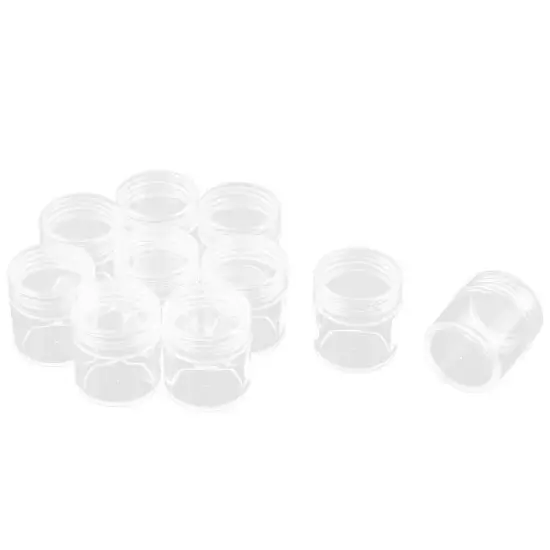 Unique Bargains Travel Compact Size Cosmetic Cream Bottle 26 x 29mm Clear 10 Pcs image {5}