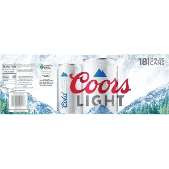 Coors Light Beer - 18pk/12 fl oz Cans image {9}