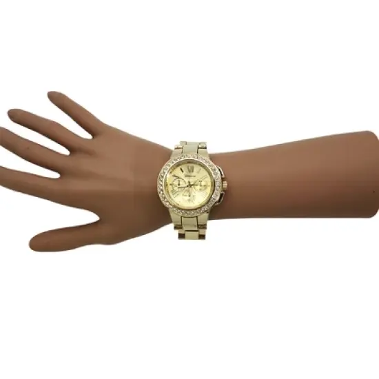 Olivia Pratt Rhinestone Roman Numeral Boyfriend Watch image {5}