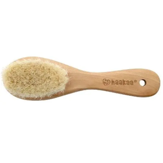 Haakaa Goats Wool Wooden Baby Hairbrush 1 pk image {2}