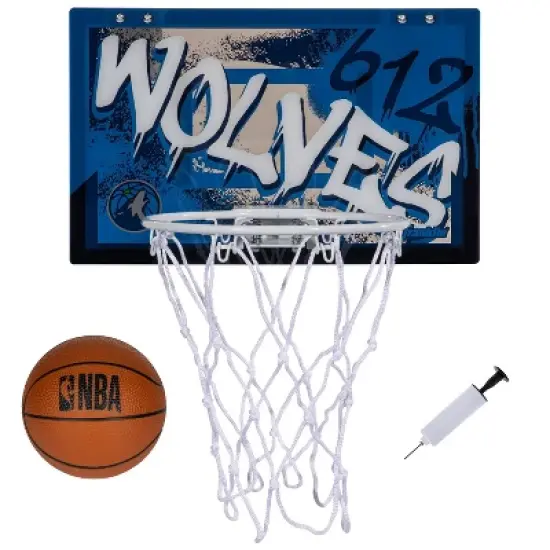 NBA Minnesota Timberwolves Over The Door Mini Basketball Hoop image {6}