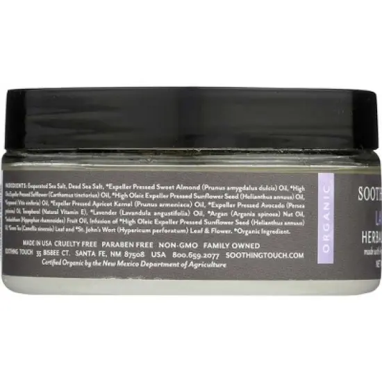Soothing Touch Lavender Organic Herbal Salt Scrub - 10 oz image {3}
