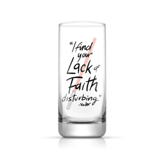 Star Wars New Hope Darth Vader Red Lightsaber Tall Drinking Glass - 14.2 oz - Set of 2 image {2}