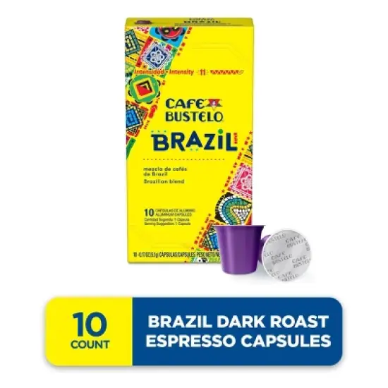Caf&eacute; Bustelo Brazil Dark Roast Espresso Capsules - 10ct image {1}