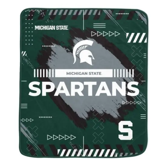 NCAA Michigan State Spartans Game Tech Ultra Cozy Throw Blanket image {2}