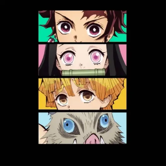 Men's Demon Slayer Short Sleeve Graphic T-Shirt - Black image {2}