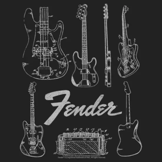 Junior's Fender Guitar Chart Festival Muscle Tee image {1}