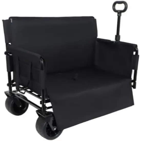 FATMOON 3-in-1 Heavy-Duty Folding Wagon Cart with All-Terrain Wheels & 180L Storage for Beach Camping Families & Outdoor Enthusiasts image {1}