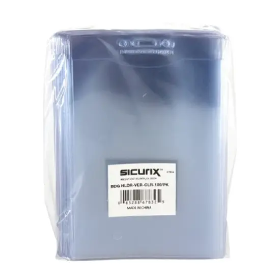 SICURIX Vinyl Badge Holder, Vertical, 4-1/2" x 6-3/4", Pack of 100 image {3}