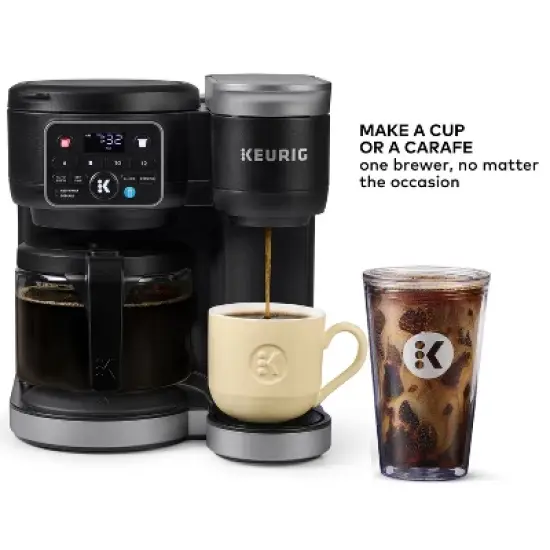 Keurig K-Duo Hot & Iced Single-Serve & Carafe Coffee Maker Black: Electric Drip Coffee Pot, 72 oz Capacity image {4}