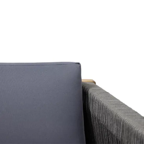 Christopher Knight Home Laurel Outdoor Acacia Wood and Rope Club Chair with Cushions image {8}