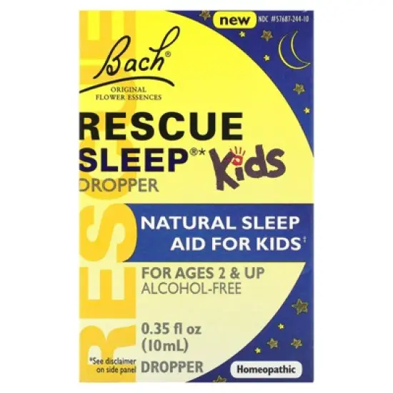 Bach Kids, Rescue Sleep Dropper, Ages 2 & Up, Alcohol-Free, 0.35 fl oz (10 ml) image {4}