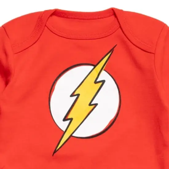 DC Comics Justice League The Flash Superman Batman Baby 3 Pack Sleeper Gowns Newborn  image {5}