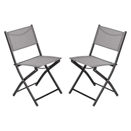 Flash Furniture Brazos Set of 2 Commercial Grade Indoor/Outdoor Folding Chairs with Flex Comfort Material Backs and Seats and Metal Frames image {7}