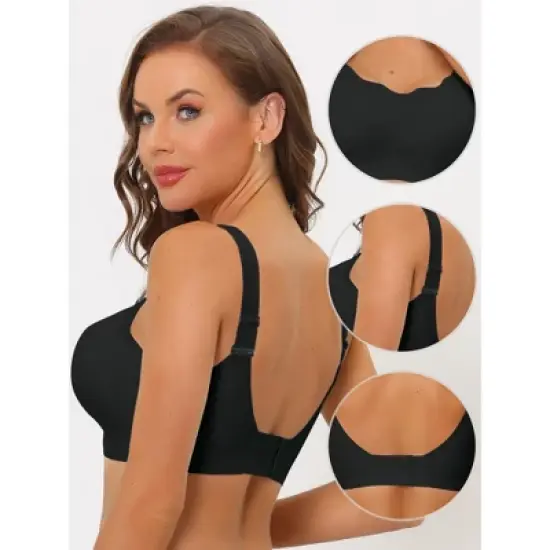 Allegra K Women's Wireless Full Coverage Smoothing No Show Everyday Bralette image {2}