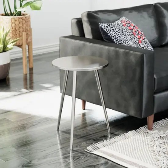 Kane Side Table Aluminum Silver - ZM Home image {7}