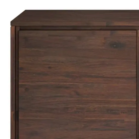 Mitchell Sideboard Buffet with Wine Rack Distressed Charcoal Brown - WyndenHall image {2}