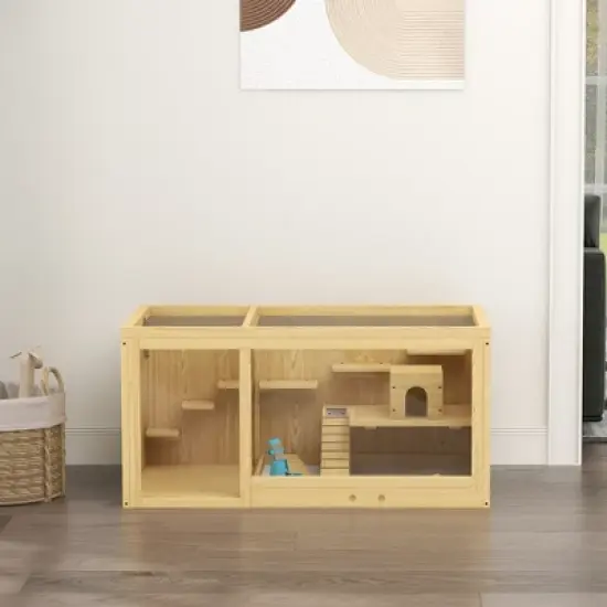 Dexmalle Wooden Hamster Cage image {2}