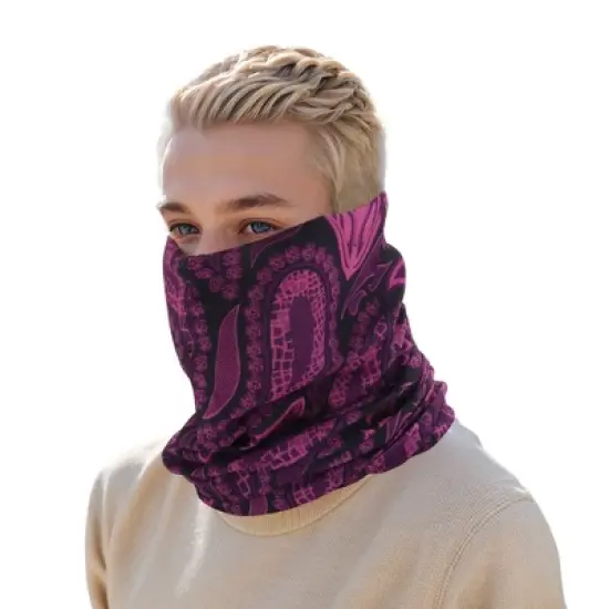 Unique Bargains Sunscreen Waterdrops Pattern Face Scarf Mask Purple 1 Pc image {4}