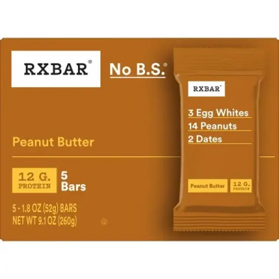 RXBAR Peanut Butter Protein Bars - 5ct/9.1oz image {9}
