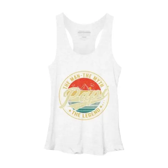 Women's Design By Humans Vintage Sunset Papi, The Man, Myth, Legend By COVI Racerback Tank Top image {7}