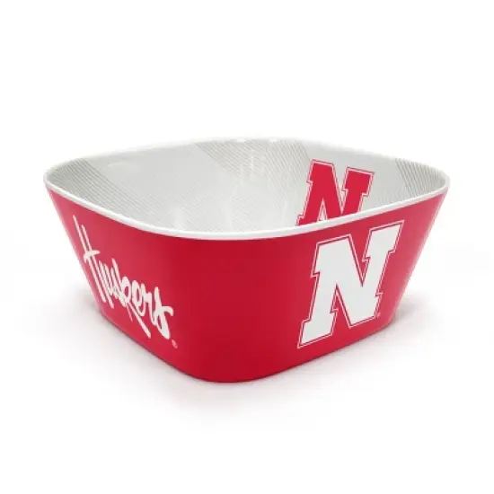 NCAA Nebraska Cornhuskers Serving Bowl: Melamine Rounded Square, 15 Volume image {6}