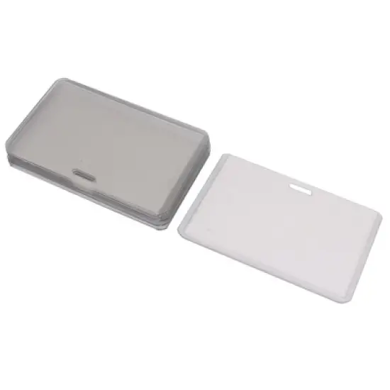 Unique Bargains Plastic Horizontal Name Tag ID Badge Card Holder Clear 10 Pcs image {1}