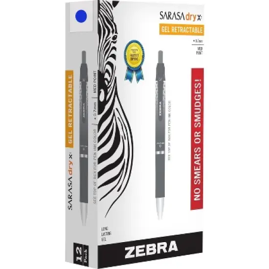 Zebra Pen Rapid Dry Ink Wide-Barrel 12/DZ Blue 45620 image {2}