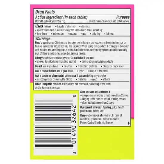 Pepto-Bismol 5 Symptom Stomach Relief Chewable Tablets - 48ct image {7}