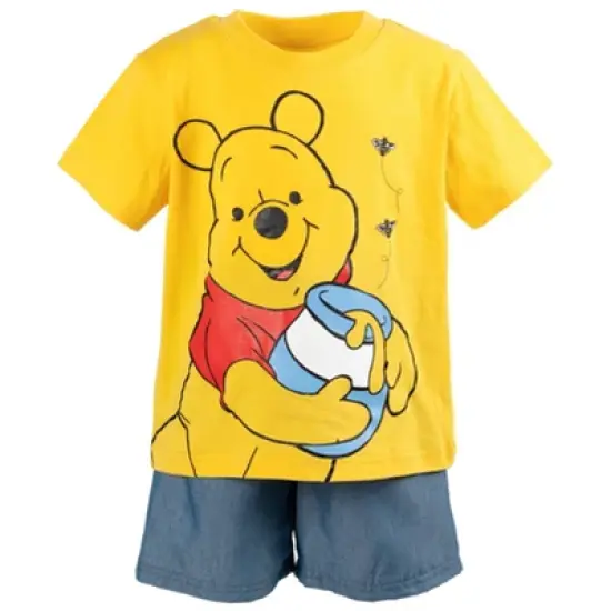 Disney Winnie the Pooh Baby Graphic T-Shirt and Shorts Outfit Set Infant image {1}