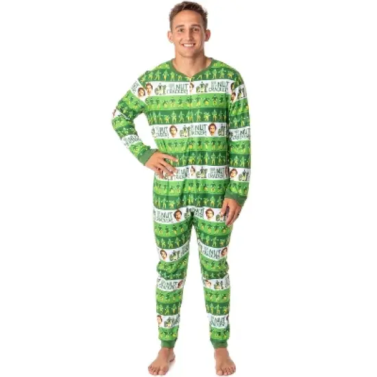 Elf The Movie Mens' Film Son of a Nutcracker Footless Sleep Union Suit Multicolored image {3}