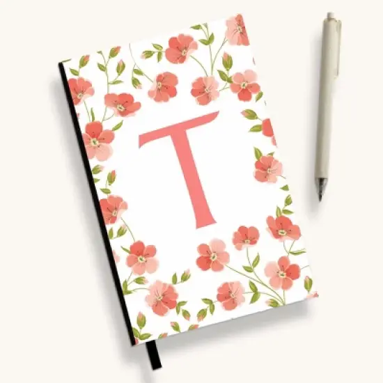 Personalization Mall Flowery Initial Personalized Journal image {20}