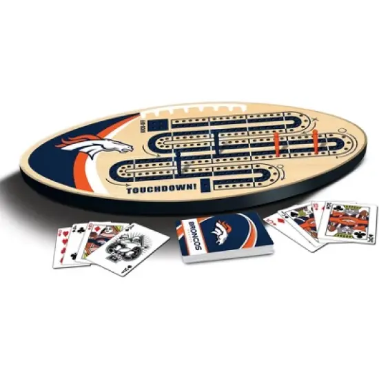 MasterPieces Officially Licensed  NFL Denver Broncos Wooden Cribbage Game for Adults image {2}