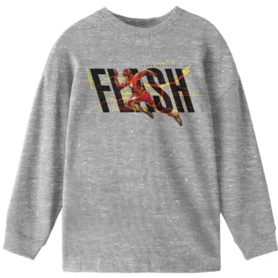 Flash Movie Hero Running Youth Athletic Heather Long Sleeve Shirt image {3}