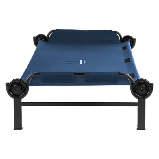 Disc-O-Bed XL Outdoor Modular 1 Person Single Camping Cot Portable Bed with 2 Height Options for Adults, Sleep Solution for Tents, Navy image {2}