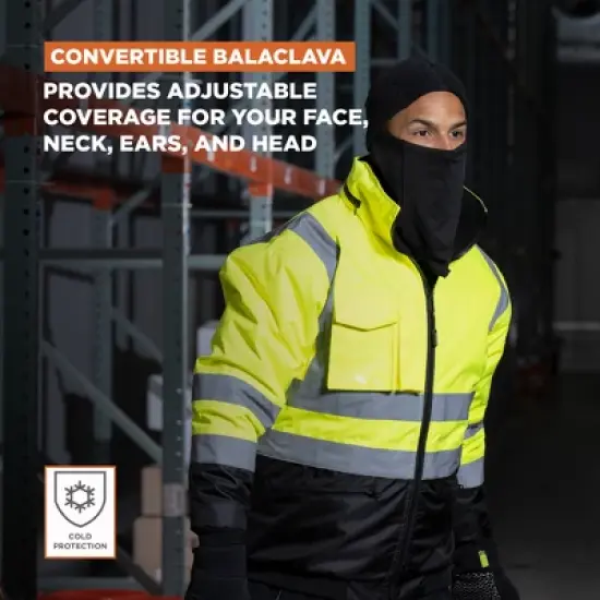 RefrigiWear 3-in1 Convertible Fleece Black Balaclava Face Mask image {2}