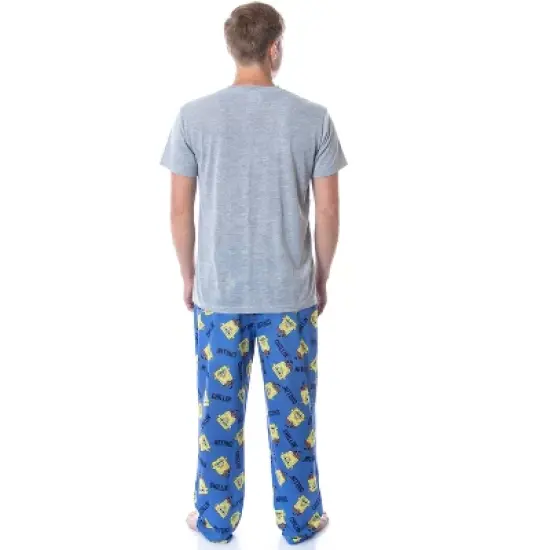 Nickelodeon SpongeBob SquarePants Mens' Chillin' Sleep Pajama Set Multicolored image {3}