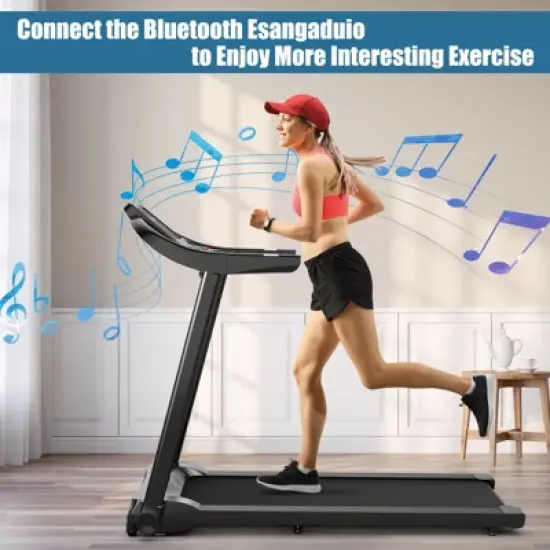 Costway 2.25HP Electric Folding Treadmill W/HD LED Display APP Control Speaker image {5}