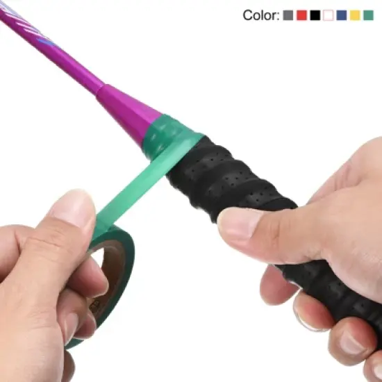 Unique Bargains PVC Sticky Seal Tennis Badminton Racket Grip Finishing Tapes 8 Pcs image {3}