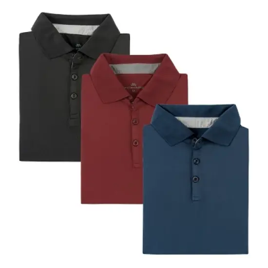 Mio Marino - Designer Golf Polo Shirt - 3 Pack image {1}