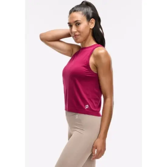 Peloton Women's Seamless Muscle Tank, Beet Red image {1}