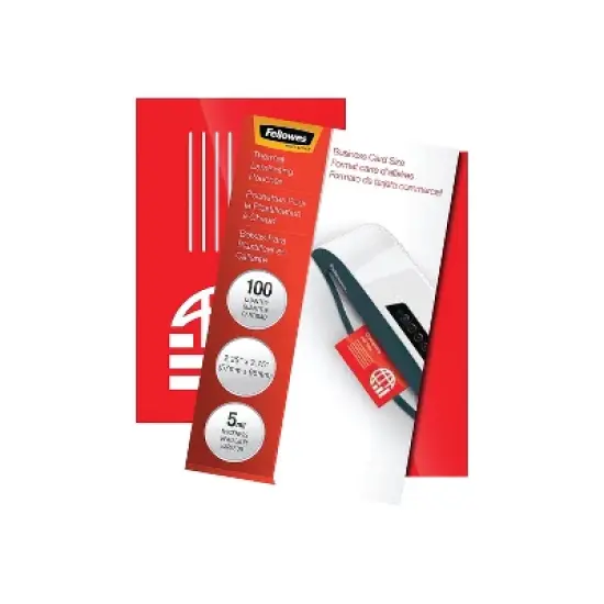 Fellowes Laminating Pouches 5mil 2 1/4 x 3 3/4 Business Card 100/Pack 52031 image {2}