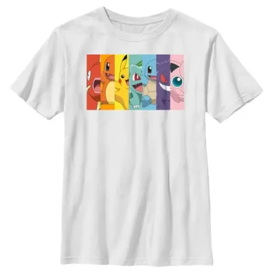 Boy's Pokemon Character Box-up Rainbow T-Shirt image {7}