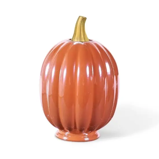 Glass Iridescent Pumpkins Orange - Bullseye's Playground&trade; image {3}