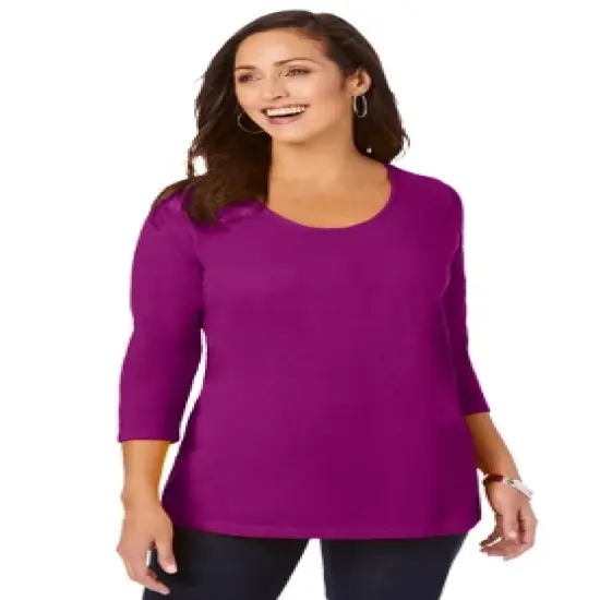 Jessica London Women&rsquo;s Plus Size Scoop-Neck Tee image {13}