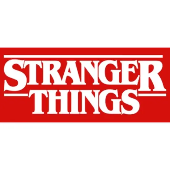 Girl's Stranger Things White Logo T-Shirt image {1}